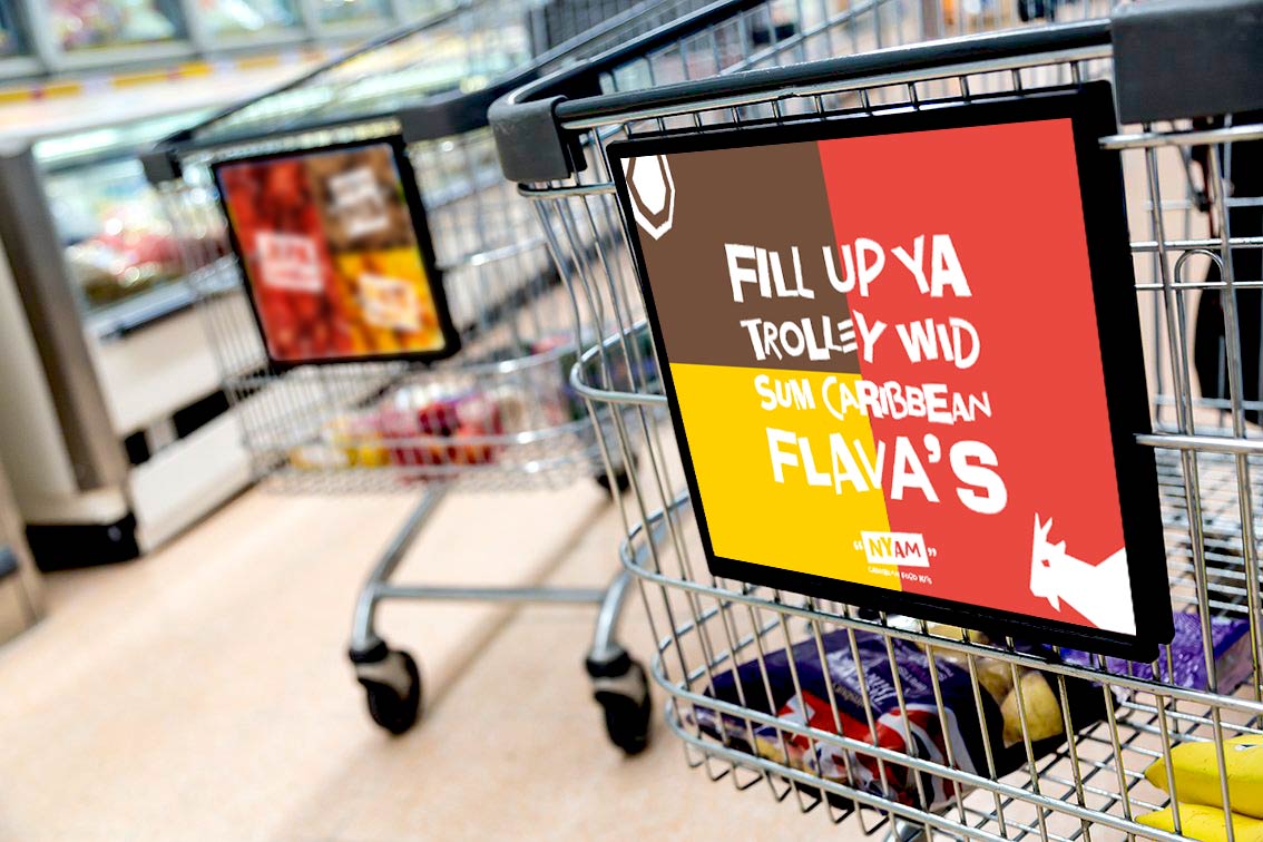 Nyam supermarket trolley design